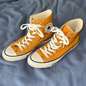 Converse High-Tops in Bright Yellow with White Accents